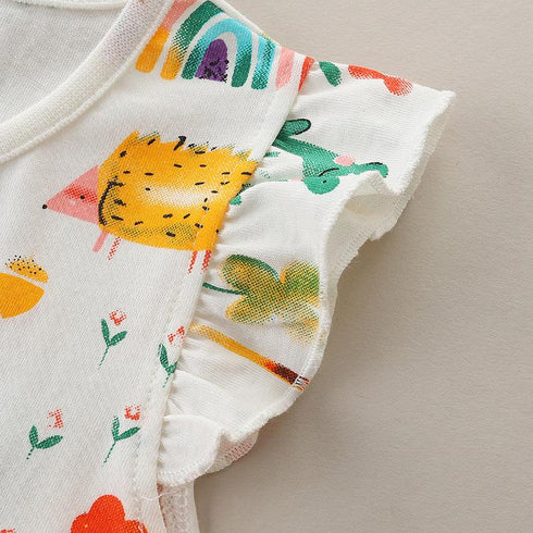 Summer Girl's Cartoon Print Dress